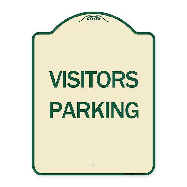 Signmission Parking Lot Visitors Parking Heavy-Gauge Aluminum Architectural Sign, 24" x 18", TG-1824-24622 A-DES-TG-1824-24622 - main